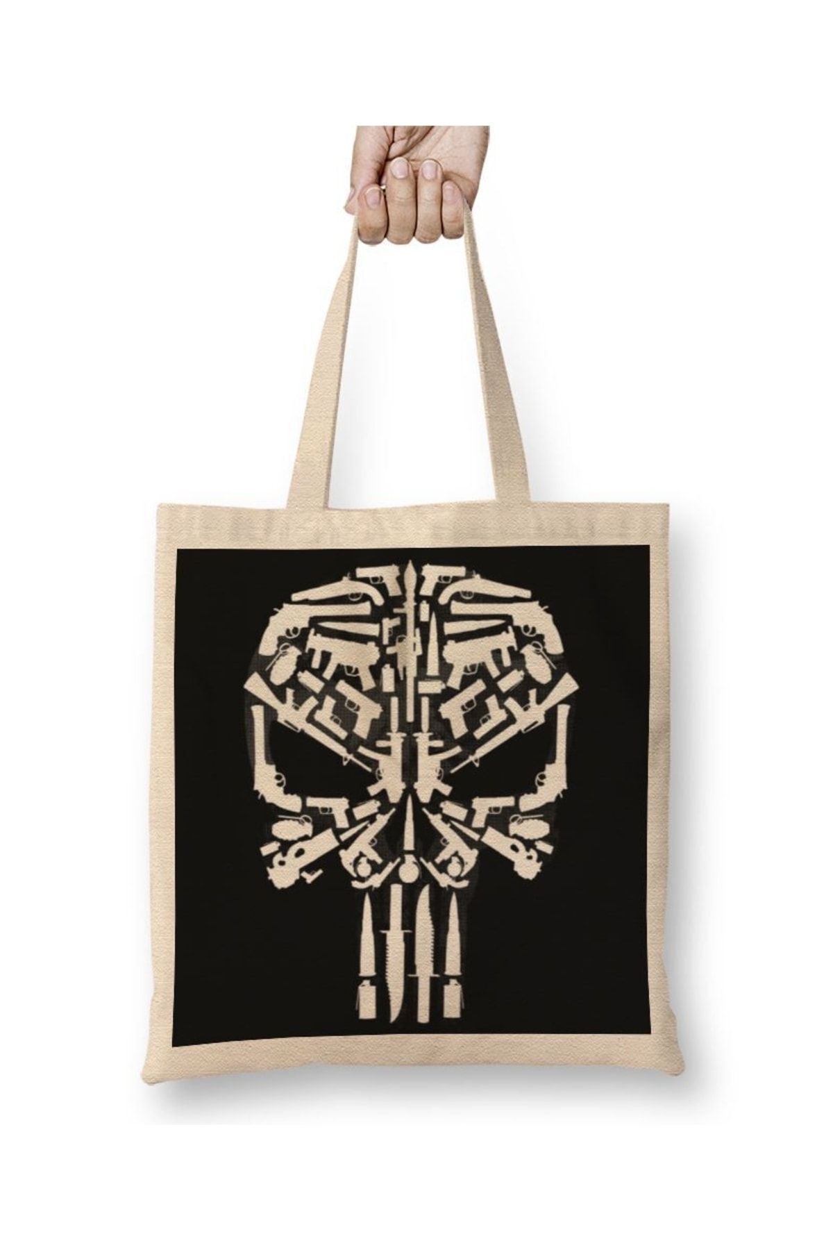 Baskı Dükkanı Marvel's The Punisher O Justiceiro Cloth Bag Long Handle -  Trendyol