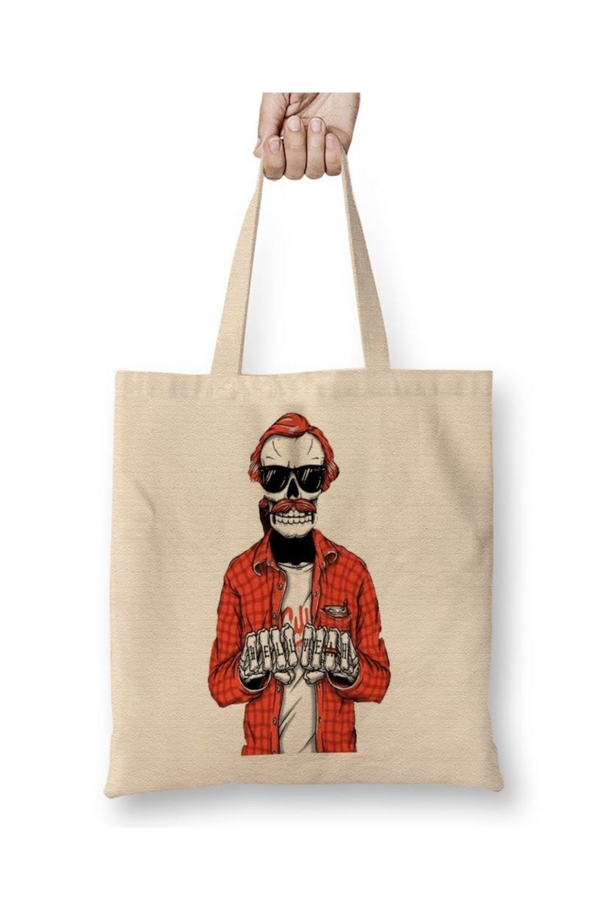 Baskı Dükkanı Geantă Din Pânză Hipster Two Cu Mâner Lung Unisex - One Size