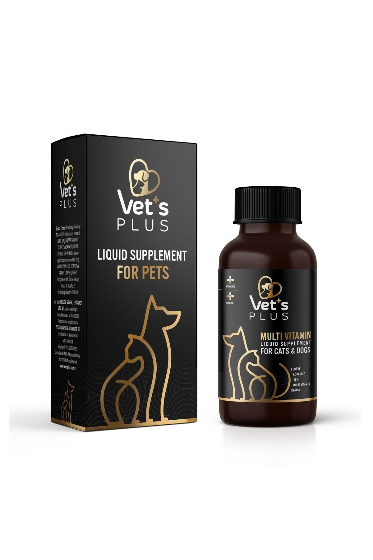 Vet s Plus Multivitamin Damla 100ml Kedi ve K pekler i in