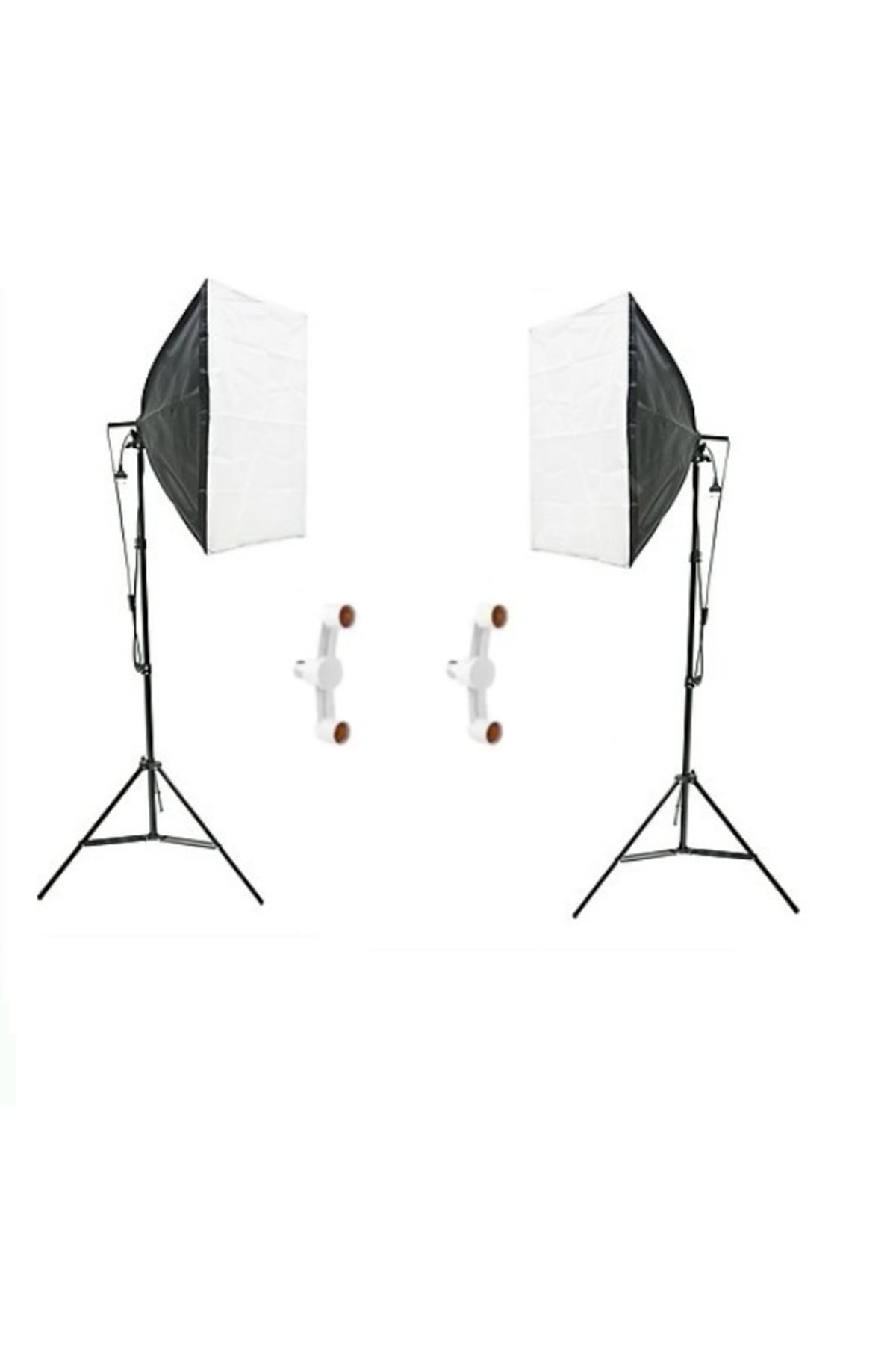 2 Duylu Softbox + 2 M Işık Ayağı Lambasız (2 Adet)