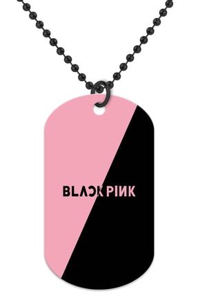 Black Pink Baskılı Siyah Zincirli Künye Kolye Tyt1467 TYC00410972489