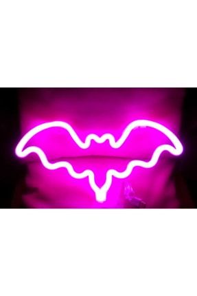 Dekoratif Hediyelik Neon Işıklı Yarasa Masa Gece Led Lambası 137311