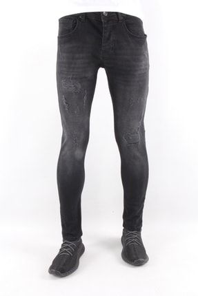 Yırtıklı Büyük Beden Siyah Pantolon DSQ4946