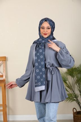 Hijabchi Classic Desenli Medine Ipeği Şal hj1002