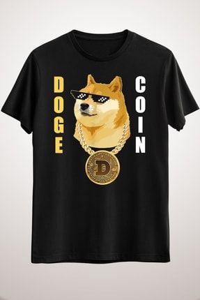 Unisex Siyah Dogecoin, Cryptocurrency Thug Doge Gansta Crypto Altcoin Classic T-shirt CR2595