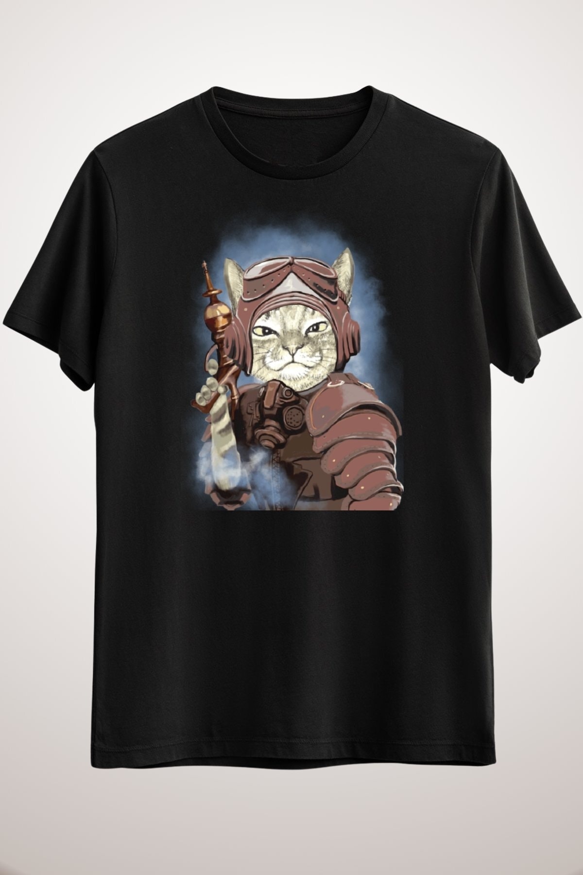 GreenMint Erkek Siyah Cat From Future With Aviator Goggles