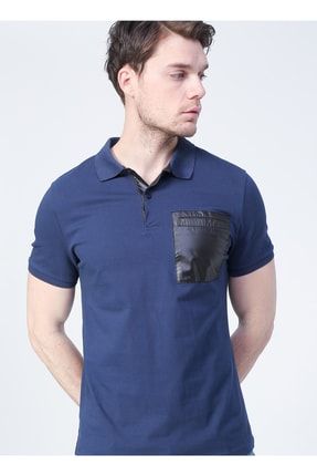 Efron Basic Düz Lacivert Erkek Polo T-shirt 5002796706
