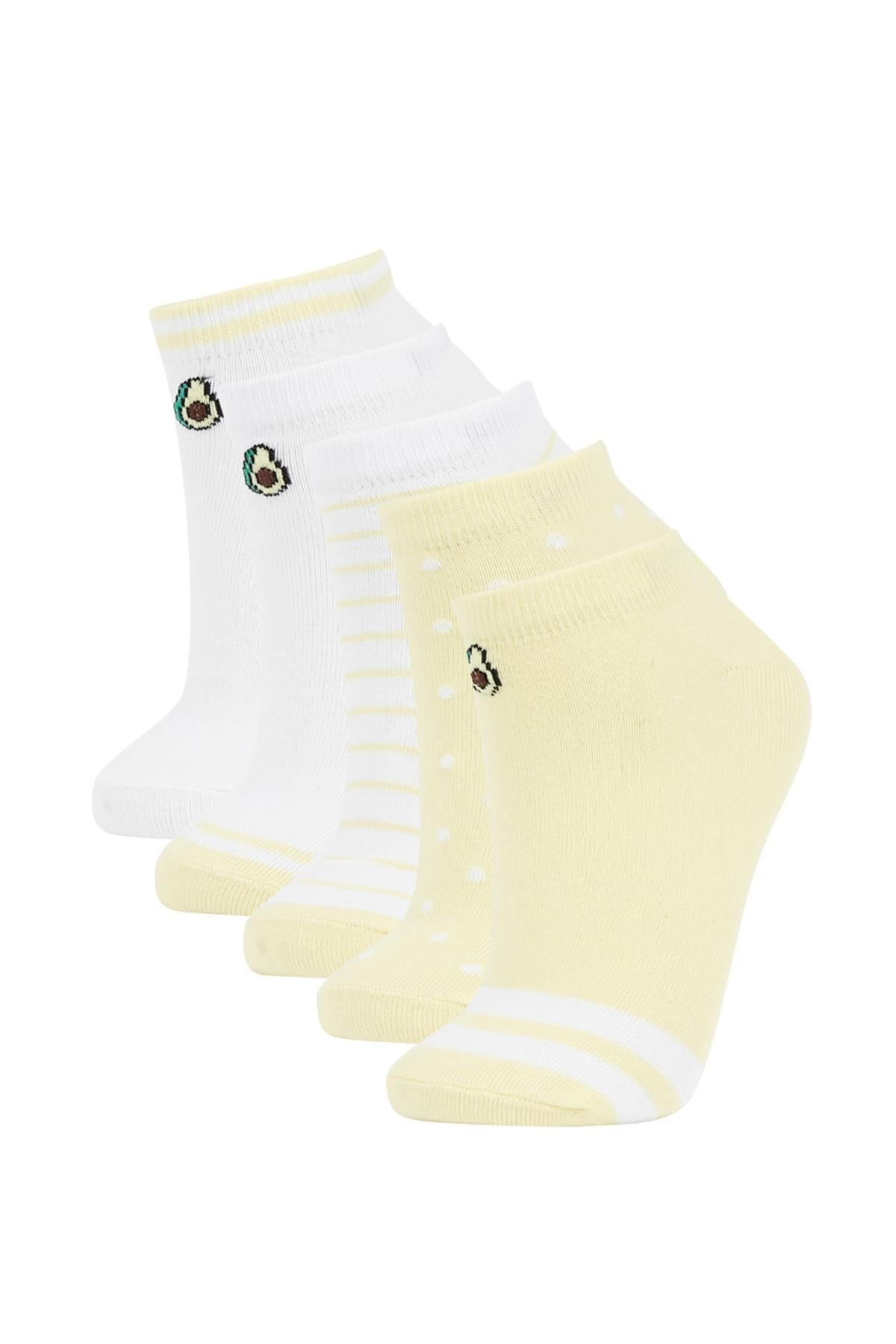 DeFacto Kadın 5'li Pamuklu Patik Çorap