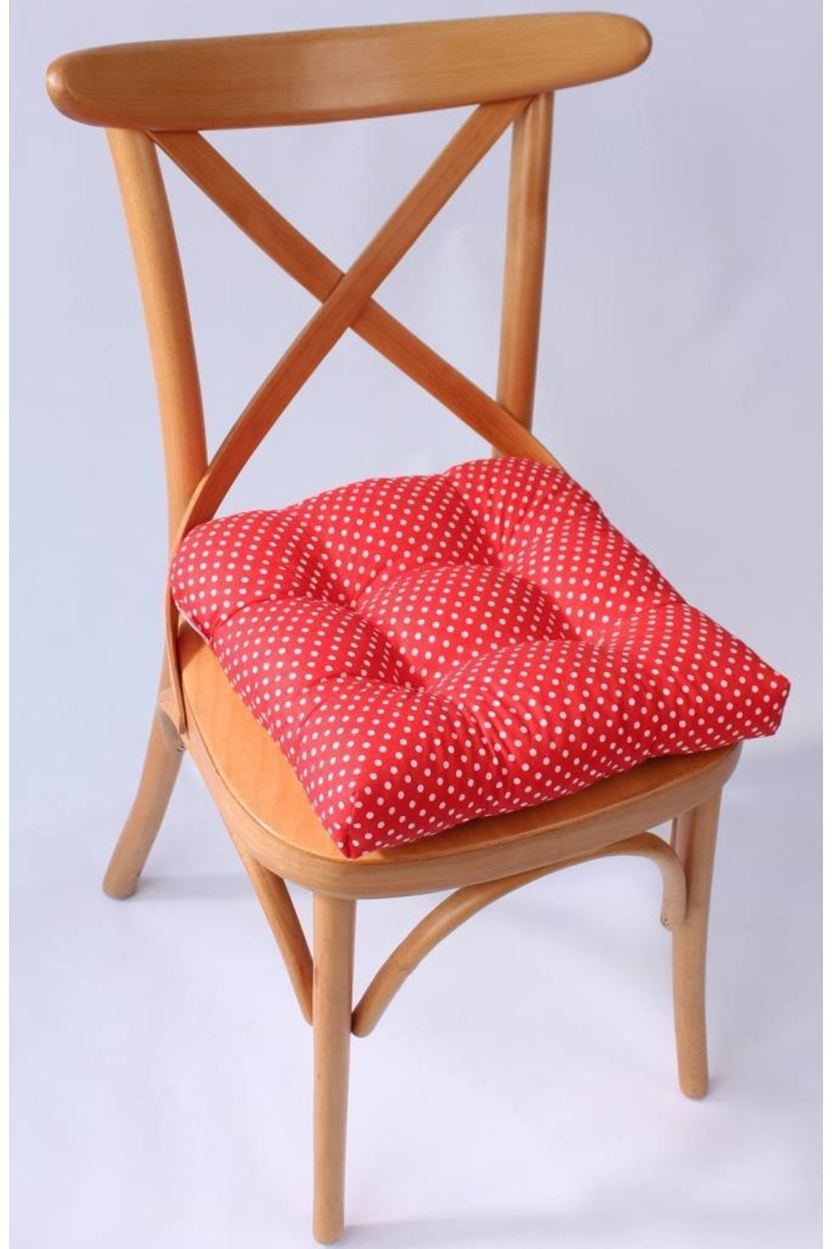 ALTINPAMUK Μαξιλάρι Καρέκλας Lina Red Polka Dot Pofidik 40x40 Cm - One Size