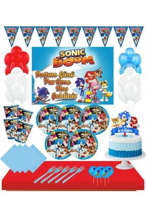 Sonic Afişli Afişli 8 Kişilik Doğum Günü Seti 25445025