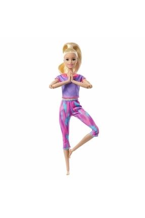 Barbie Sonsuz Hareket Bebeği Mor Renkli Spor Kıyafeti Ile Sarışın Uzun Saçlı Bebek Gxf04 P25022S3641