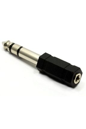 3.5mm Stereo - 6.3mm Kablo Jak Dönüştürücü Yükseltici Adaptör 3,5-6,3mmjack1