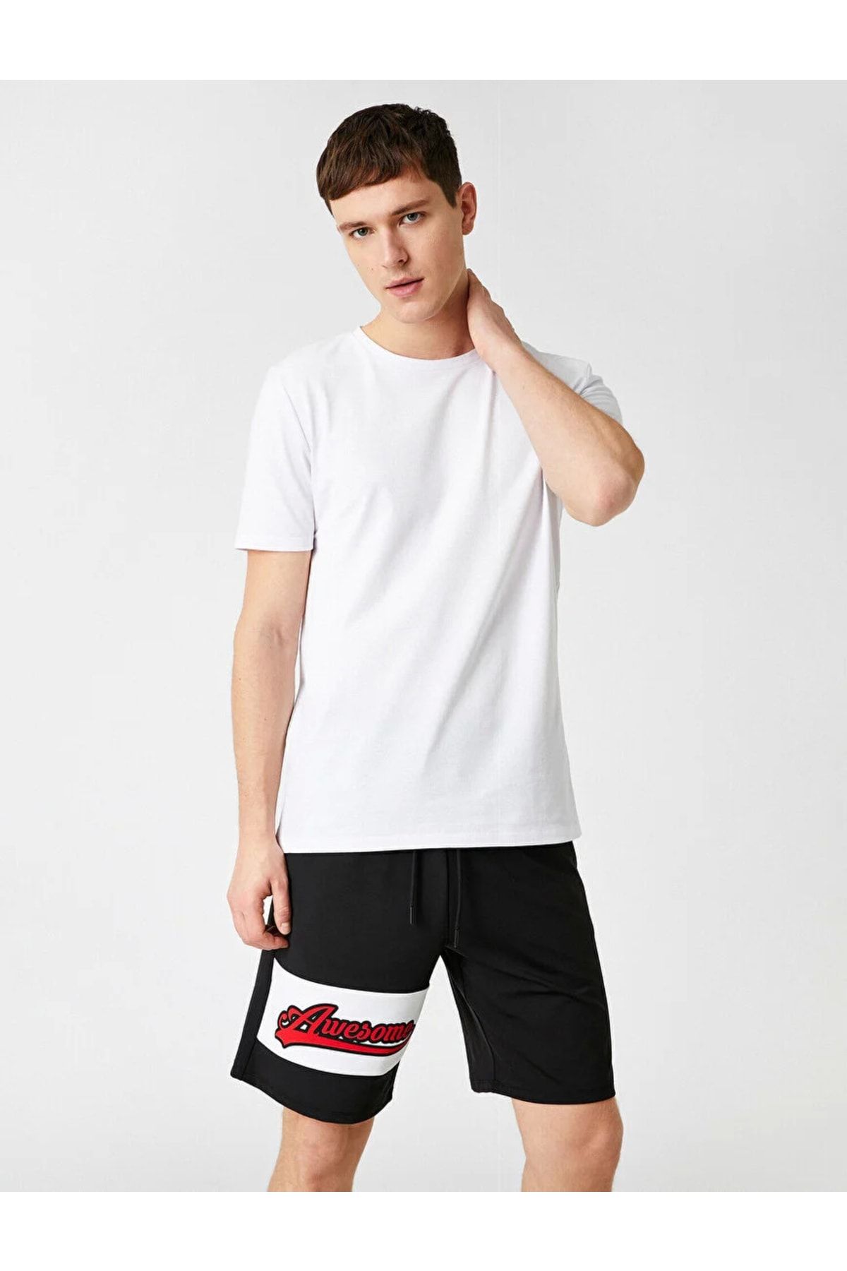 Koton T-Shirt Weiß Slim Fit Fast ausverkauft