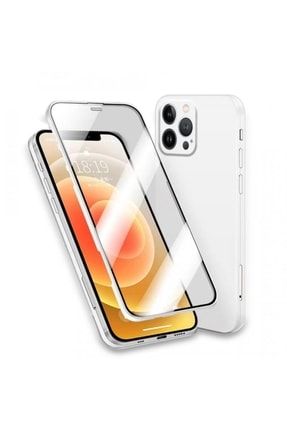 I Stone Premium 360 Led Full Kılıf Iphone 13 Pro Max Uyumlu Beyaz Renk 6297002133377