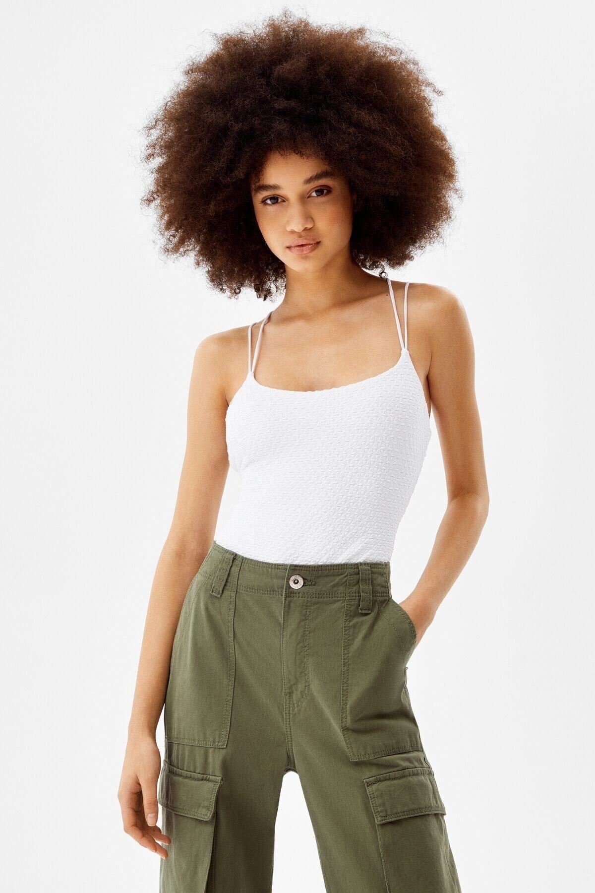 bershka black dragon top