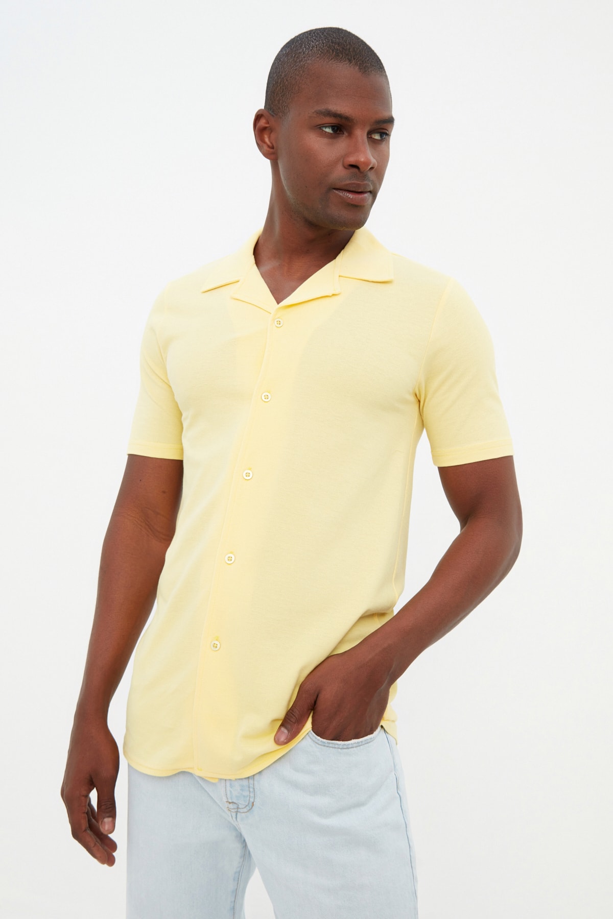 Trendyol Collection Hemd Gelb Regular Fit Fast ausverkauft