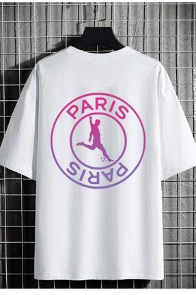 Unisex Oversize T-shirt Paris Sırt Baskı PRS-01