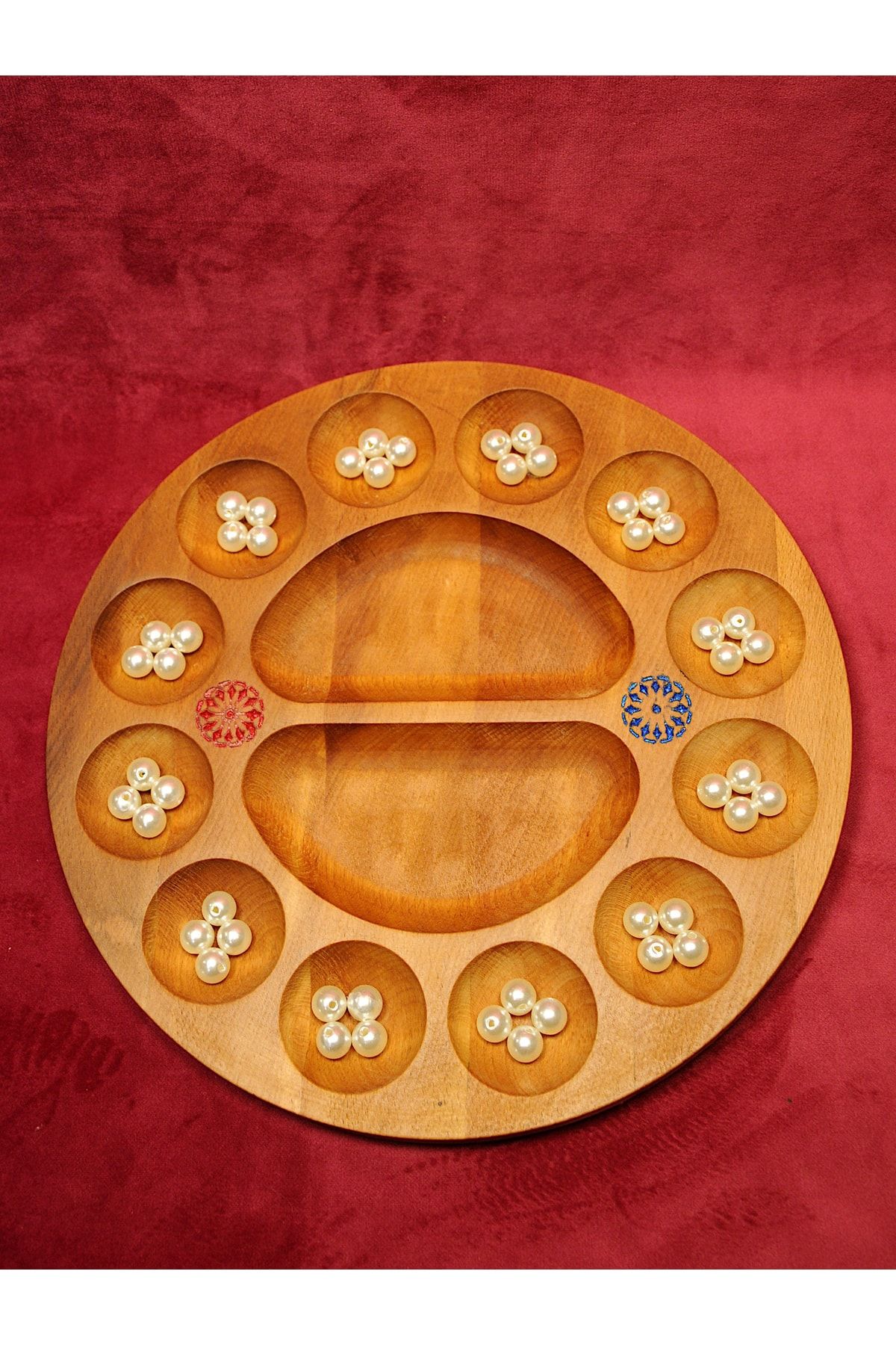 qetum-Mangala Intelligence and Strategy Game - Novelty Round Form (29cm Diameter) 2