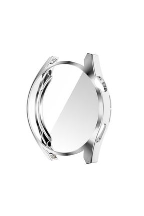 Huawei Watch Gt 3 42 Mm Önü Kapalı Silikon Kılıf - Gümüş 1071202358427