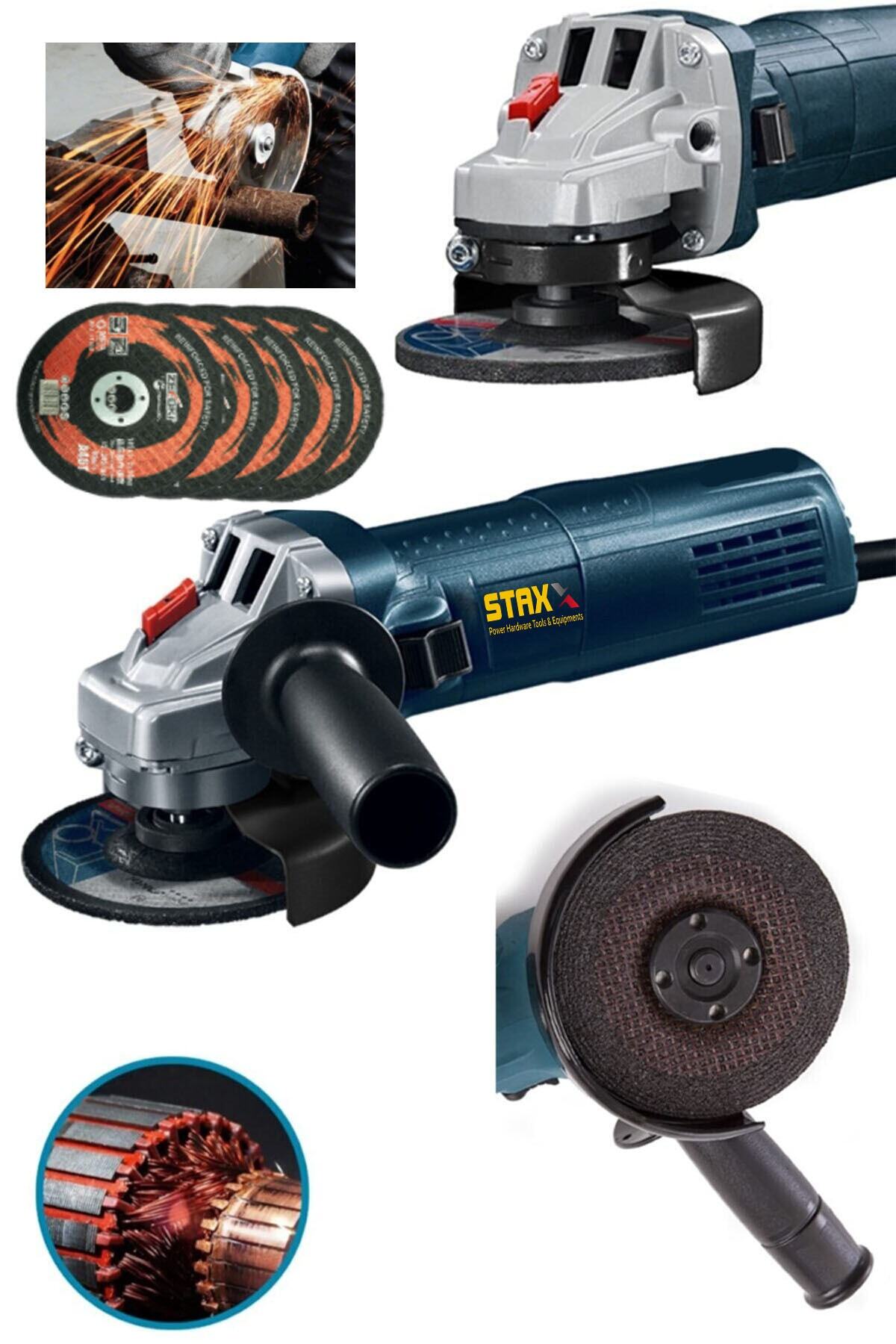 STAXX POWER Spiral Taşlama Metal Kesme Avuç Taşlama Makinesi Bakır Hybrid Motor 3000 W + 5 Taş 2 Yıl Garanti