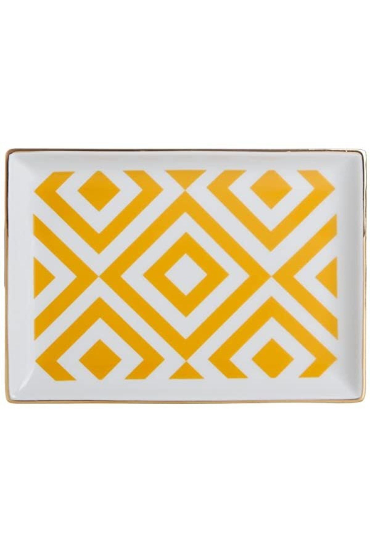 Porland Morocco Kahvaltı Tabağı Desen4 Sarı 18x13cm 04a+p018779