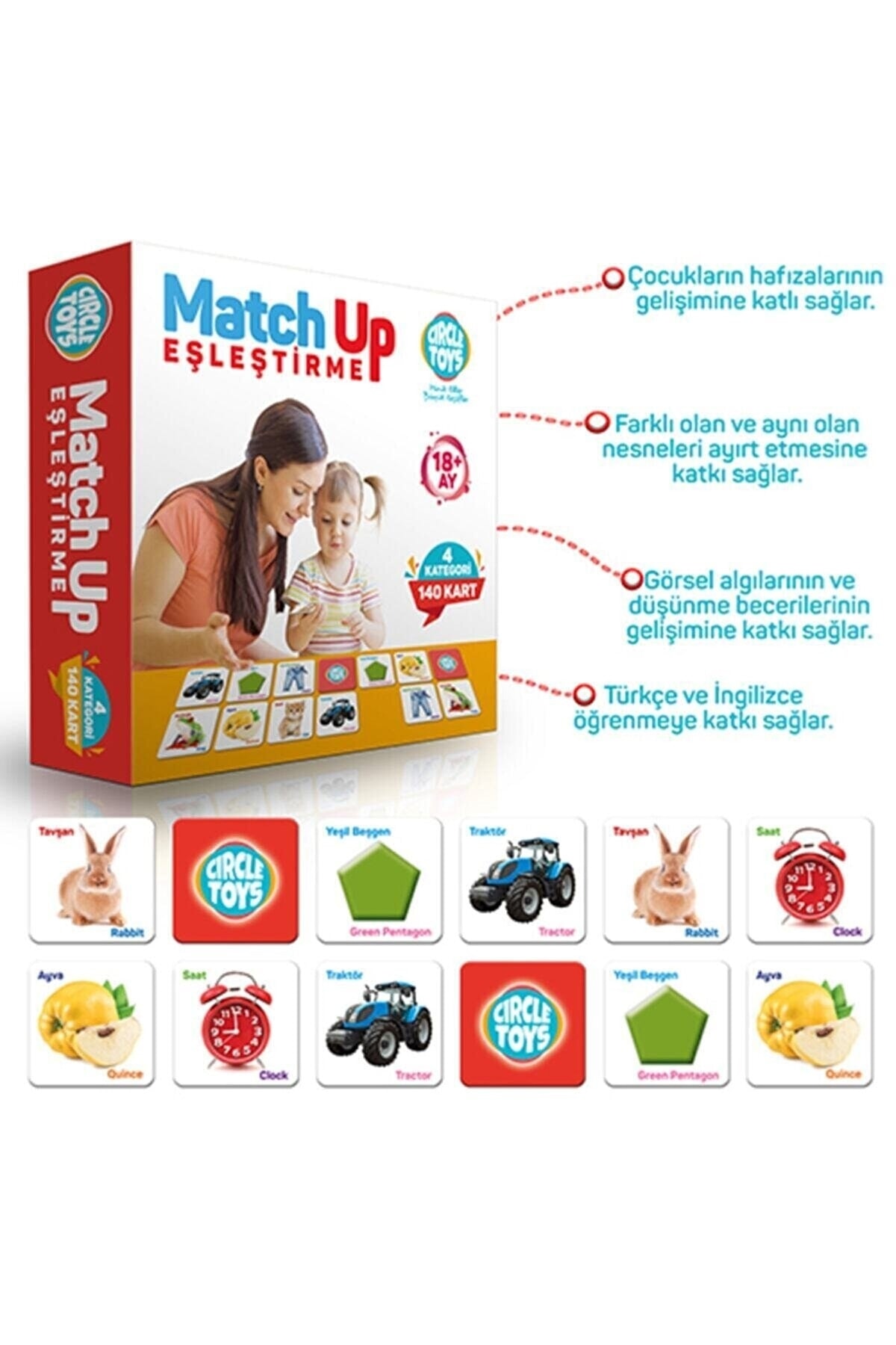 Circle Toys Match Up Eşleştirme Kartları fotoğrafı 2 (önizleme)