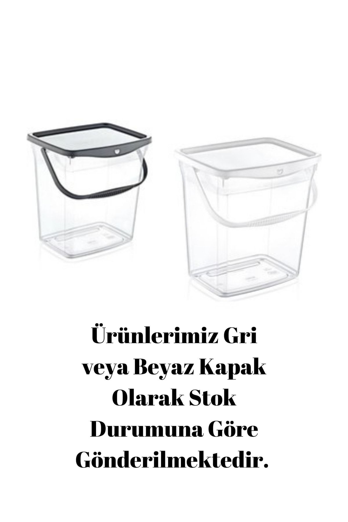 5DM-6 L Detergent Box - Machine Pattern - With Lid And Handle - Transparent 1