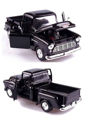 1955 Chevy Stepside Siyah Model Araba 1:24 Ölçek Labirentmarket1955Chevy