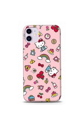 Iphone 11 Uyumlu Gökkuşaklı Hello Kitty Tasarımlı Telefon Kılıfı Y-uhelloktty012 rengeyik001032674