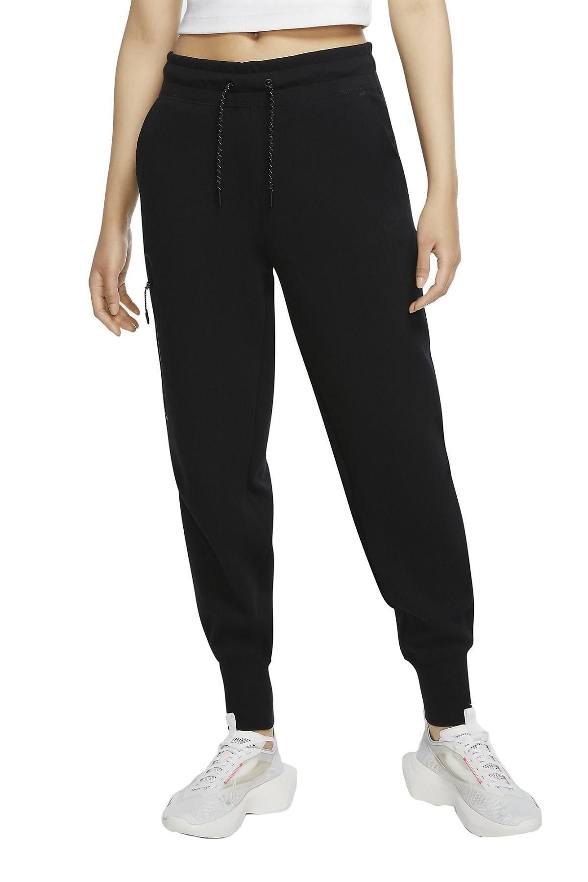 Nike Sportswear Swoosh High-waist Fleece Black Women's Long Plain Sweatpants  Dr5615-010 - Trendyol