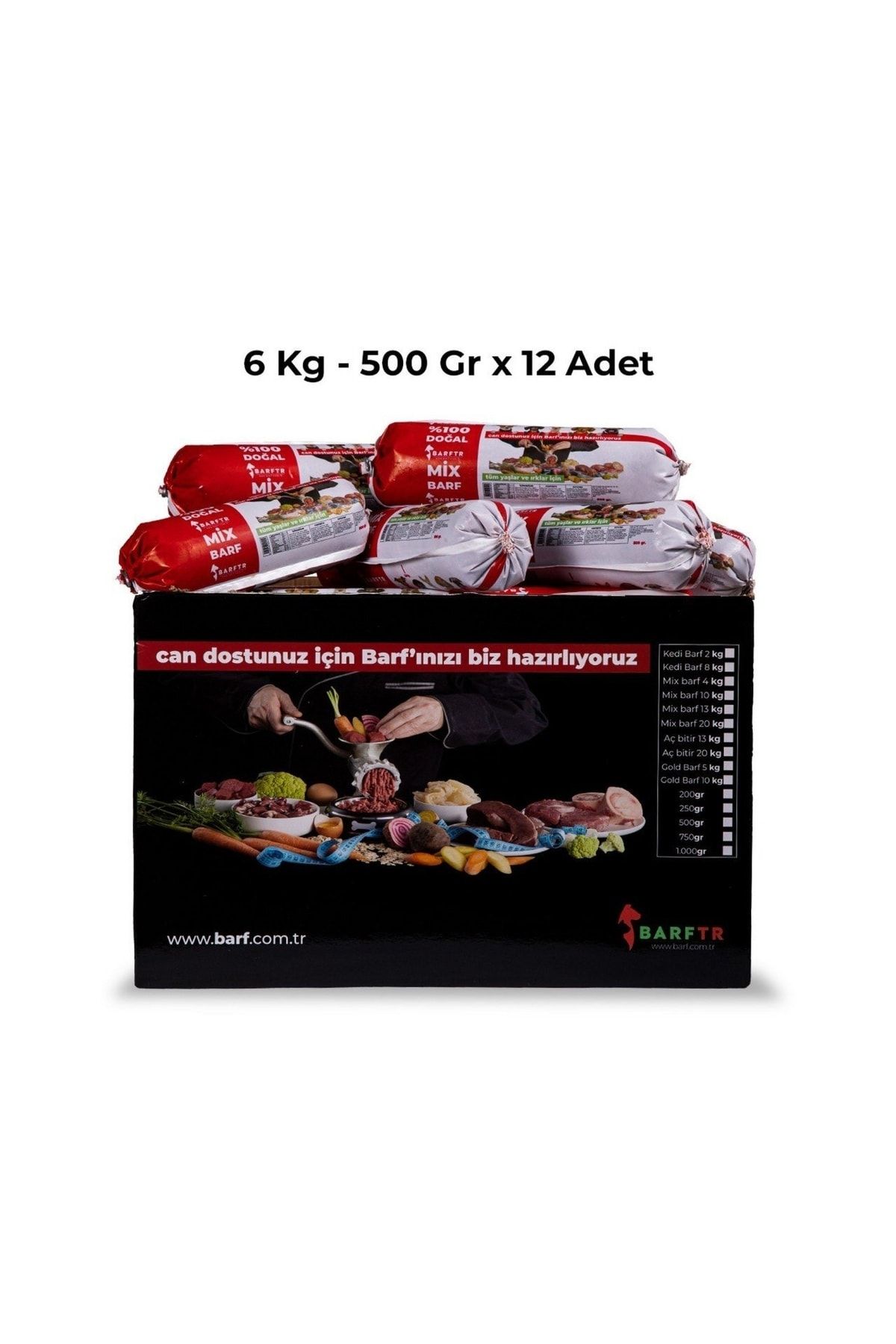 BARFTR Mix Barf 6 Kg Salam Paket Köpek Maması