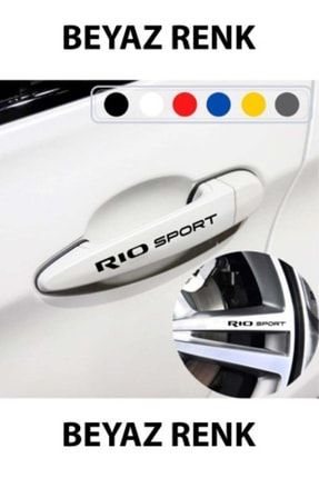 Kia Rio Sport Kapı Kolu Ve Jant Sticker Takımı (10 Adet) Beyaz Renk 0409210467