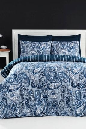 Tek Kişilik Pamuklu Nevresim Takımı Carol Denim Fitted Çarşaflı Lastikli 1571842