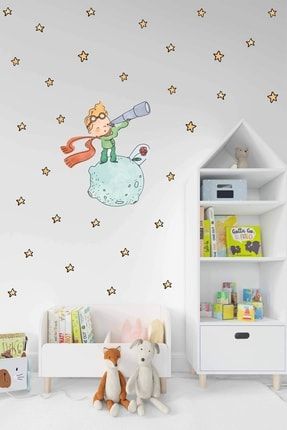 Ay Üzerinde Küçük Prens Çocuk Odası Duvar Sticker bkds091