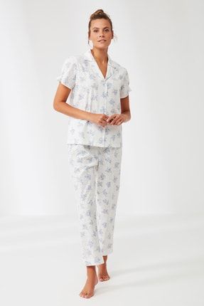 Desenli Gömlek Pijama Takım 9212