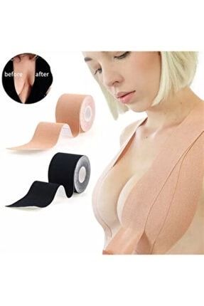 Orijinal Kadın Ten Renk Göğüs Dikleştirici Göğüs Ucu Gizleyici Push Up Silikon Sütyen Siyah mgvgb020