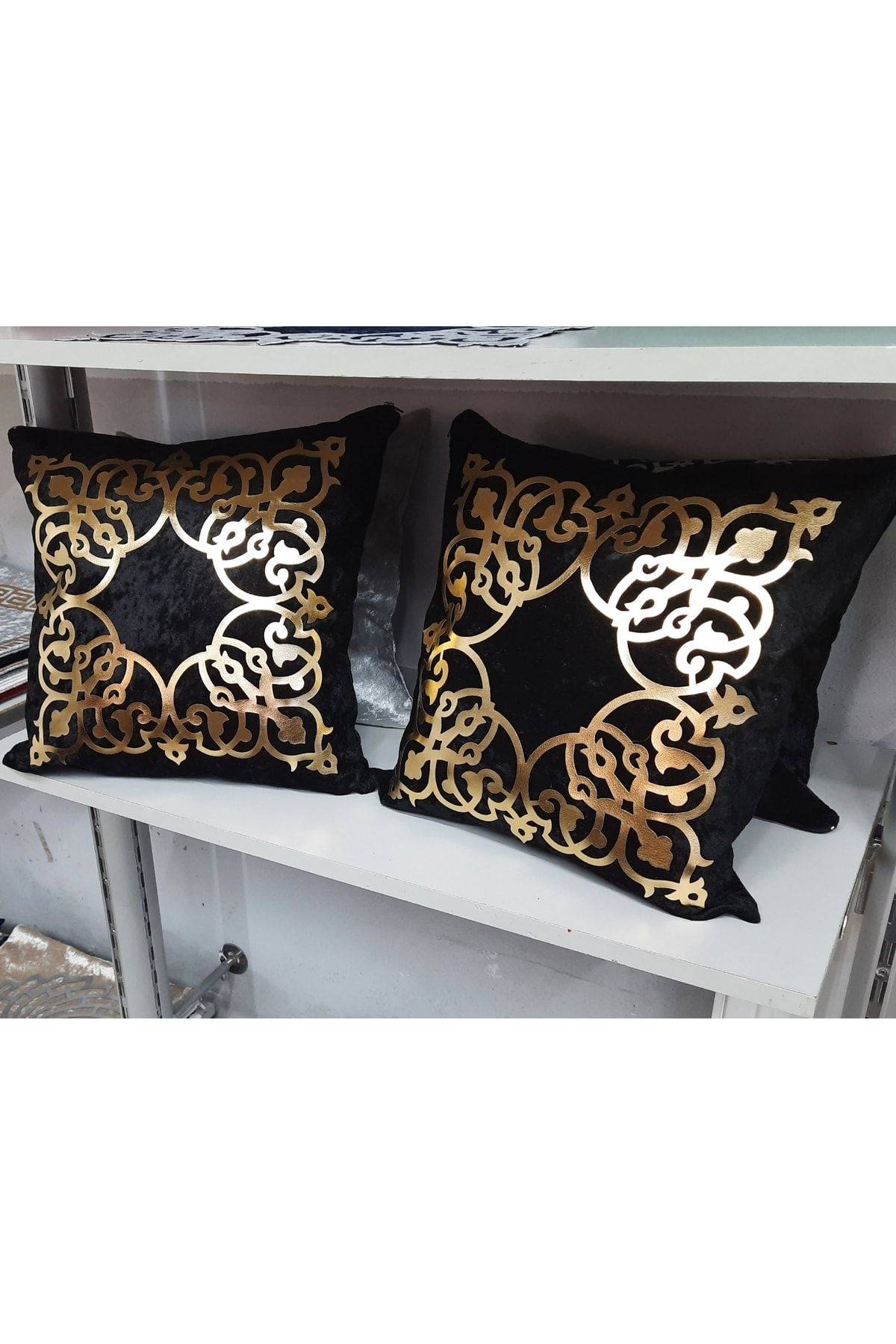 Dark sales gold pillows