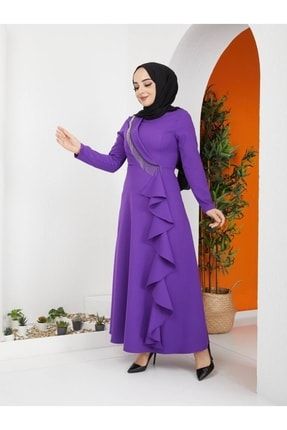 Kadın Zincir Detaylı Amine Abiye Elbise mn222222