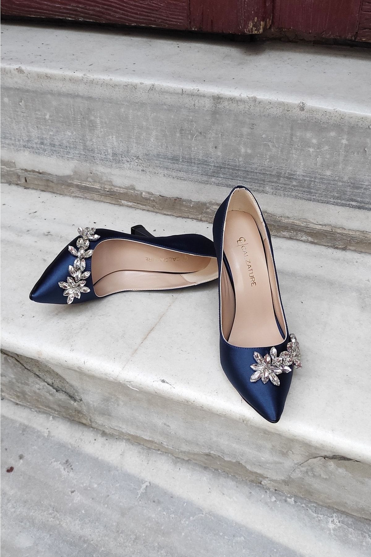 Womens navy blue shoes for wedding clearance