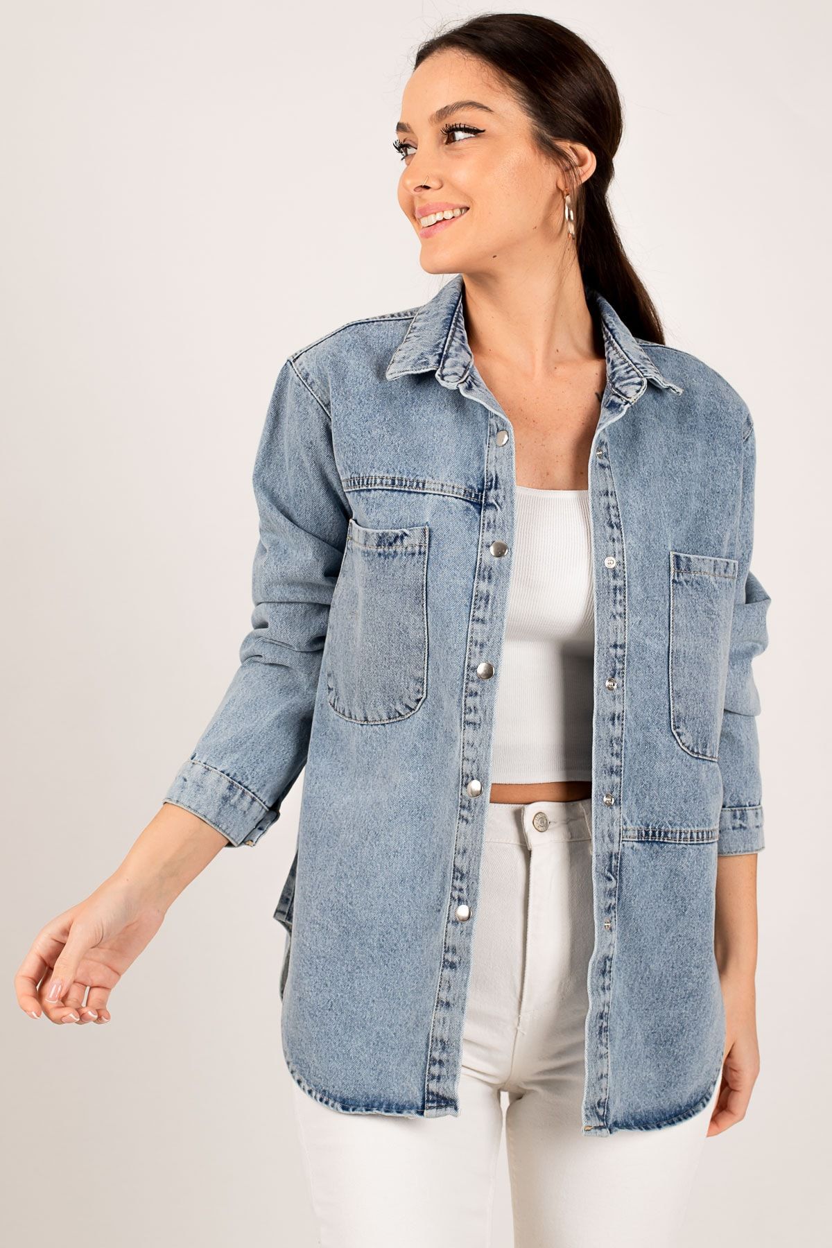 armonika Hemd Blau Regular Fit Fast ausverkauft