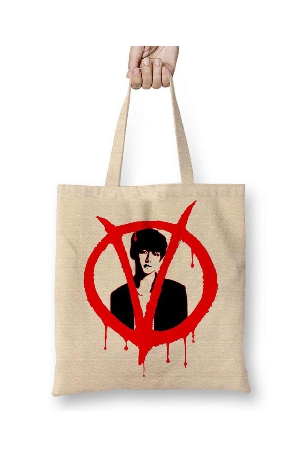 Baskı Dükkanı Geantă Din Pânză Cu Mânecă De Baseball V For Vendetta Cu Mâner Lung Unisex - One Size