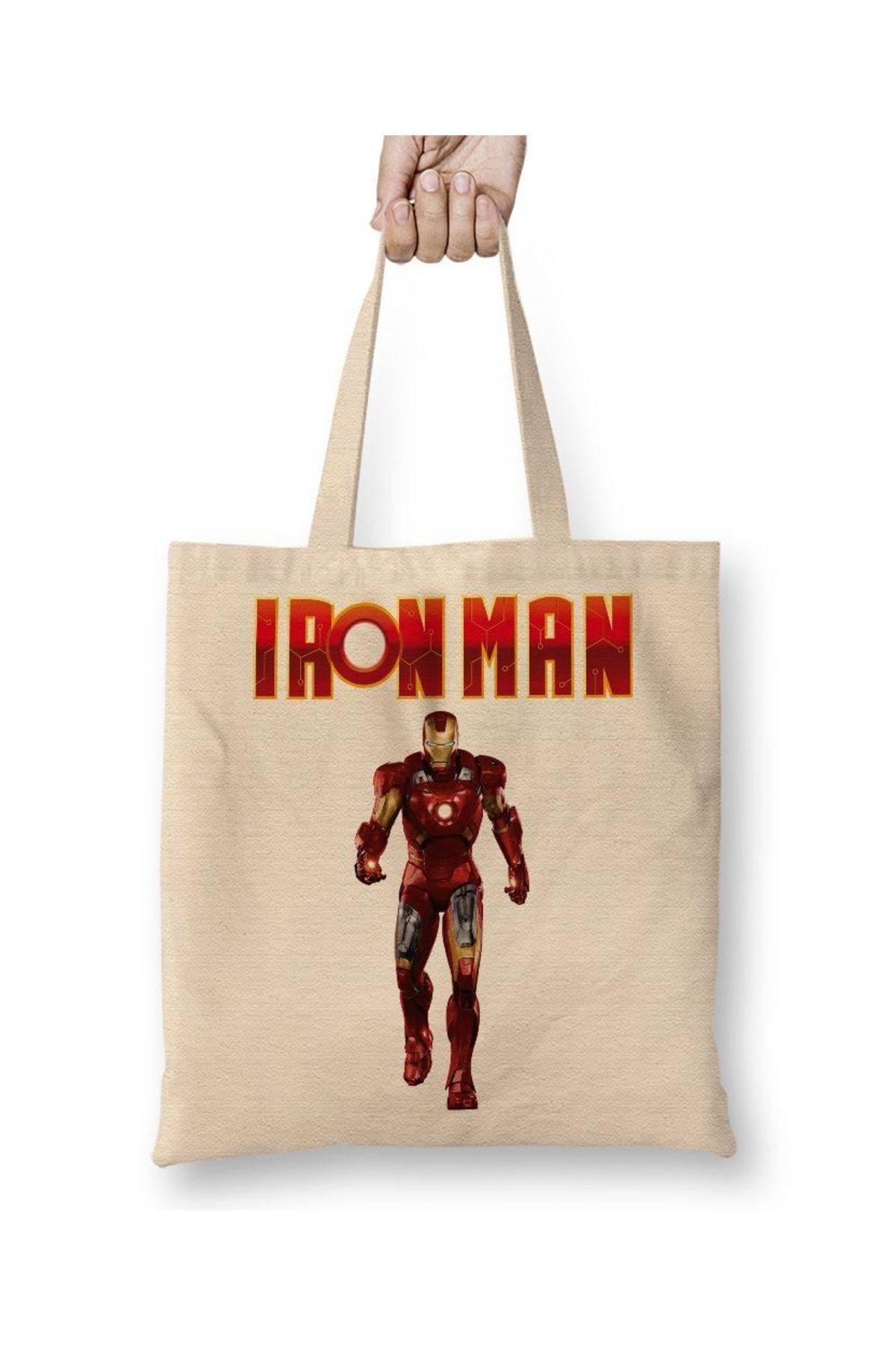 Baskı Dükkanı Geantă Din Pânză Iron Man 03 Mâner Lung Unisex - One Size