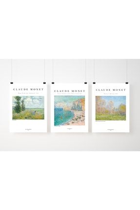 Claude Monet 3 Lü Poster Set - Çerçevesiz POSTER147