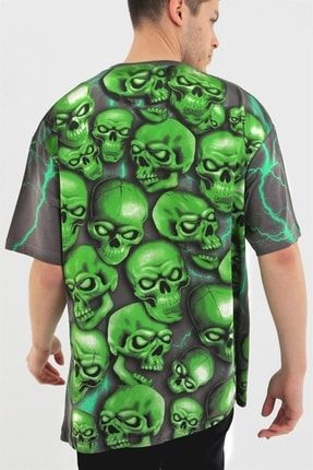 - Skull Pile Antrasit Oversize T-shirt TS-211210