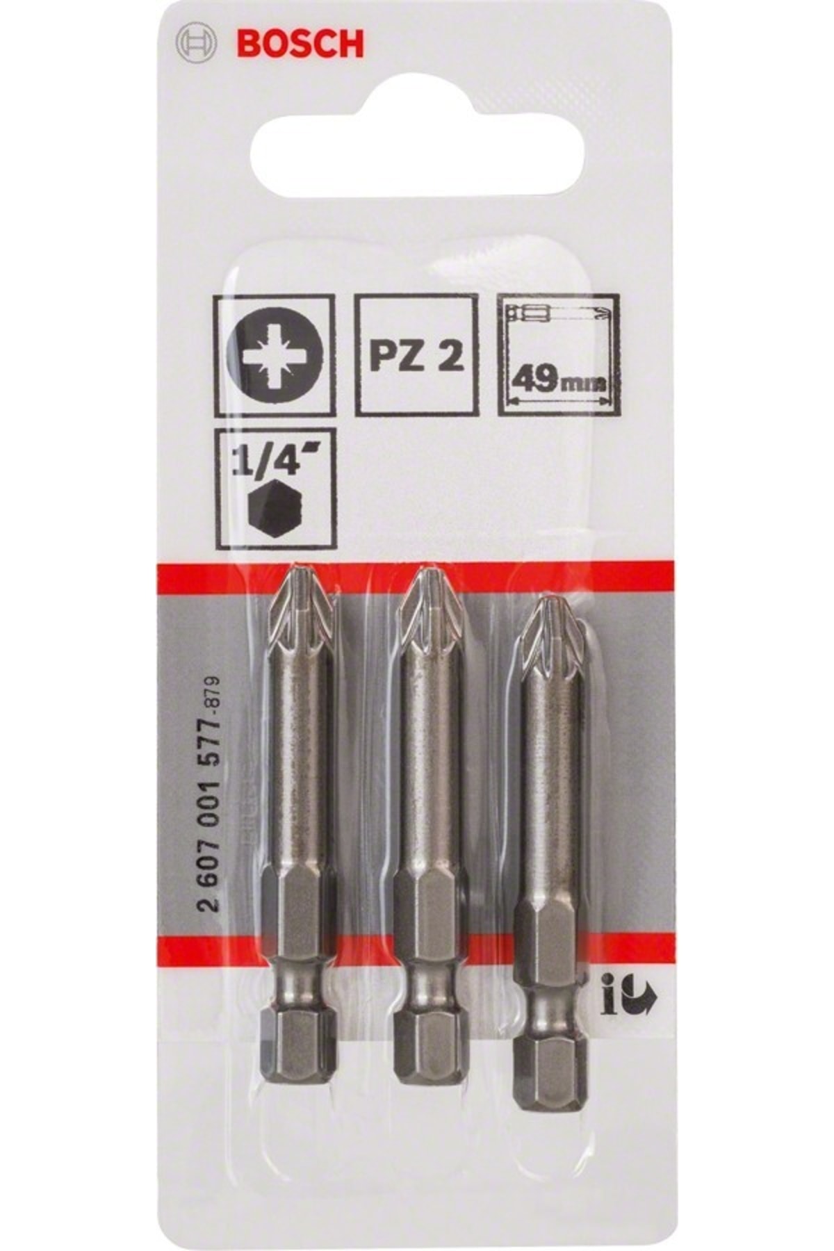 Extrahard Pz 2*49 Mm 3-Piece Extra-Hard Screwdriver - 2607001577