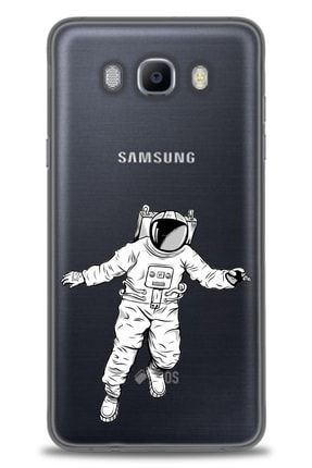 Samsung Galaxy J7 2016 / J710 Kılıf Hd Baskılı Kılıf - Black Astro + Temperli Cam tmsm-j7-2016-j710-v-266-cm