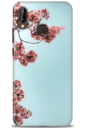 Huawei P20 Lite Kılıf Hd Baskılı Kılıf - Japon Çiçeği + Temperli Cam tmhu-p20-lite-v-206-cm