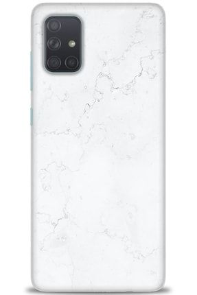 Samsung Galaxy A51 Kılıf Hd Baskılı Kılıf - White Mermer + Temperli Cam amsm-a51-v-211-cm