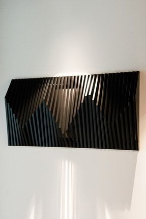 Dıamond-siyah Ahşap Dekoratif Duvar Ürünü SE1507DI