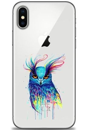 Iphone Xs Max Kılıf Hd Baskılı Kılıf - Baykuş Sanat + Temperli Cam tmap-iphone-xs-max-v-245-cm
